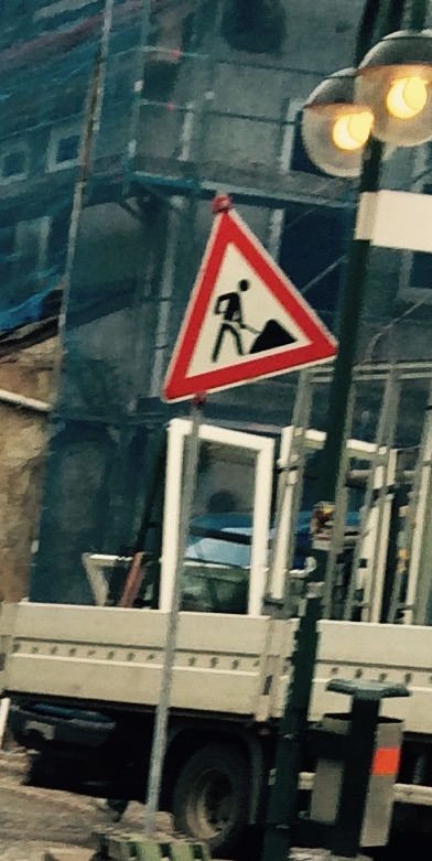 Baustellenschild